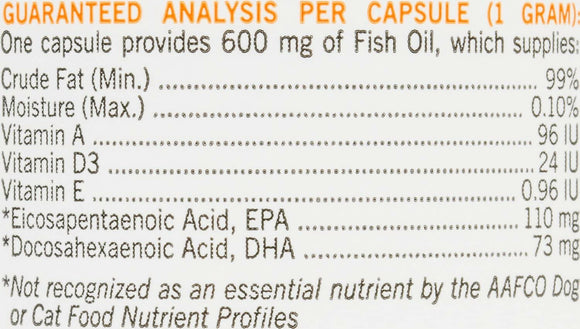 Triglyceride Omega Supplement for Small Dogs & Cats
