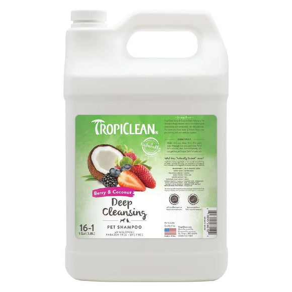 Tropiclean Coconut & Berry Deep Cleansing Shampoo For Pets - gallon - Pet Grooming 11