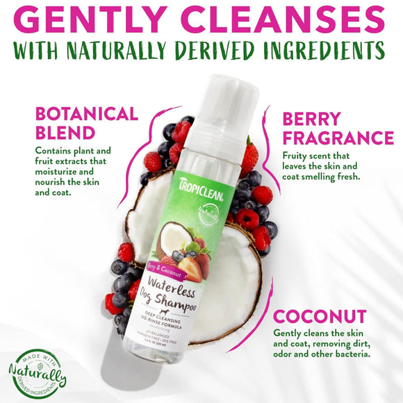 TropiClean Deep Cleansing Waterless Dog Shampoo (7.4oz)