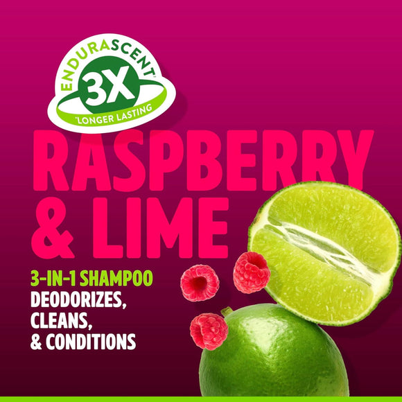 TropiClean EnduraScent Raspberry Lime Deodorizing Shampoo for Dogs & Cats (20 oz )