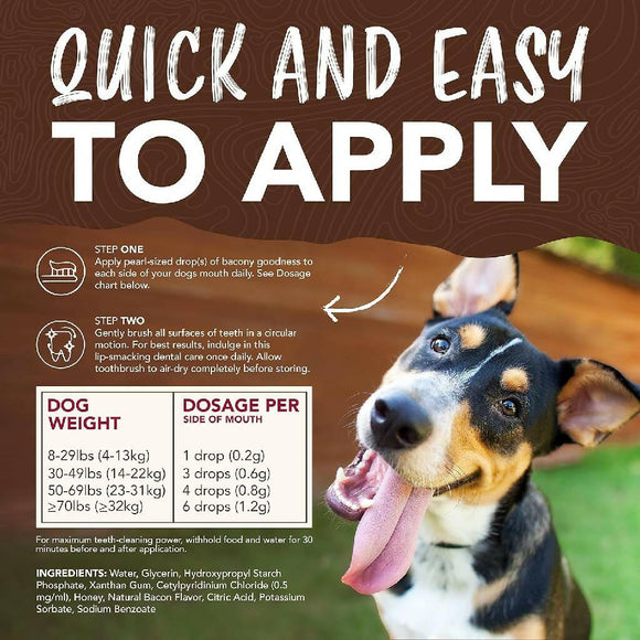 TropiClean Enticers Cleaning Gel & Toothbrush Hickory Bacon Flavor - Dog Dental Care 14