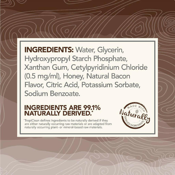TropiClean Enticers Cleaning Gel & Toothbrush Hickory Bacon Large Dog (2 oz)