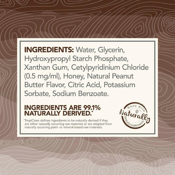 TropiClean Enticers Dental Cleaning Gel Peanut Butter Honey Dog (2 oz)