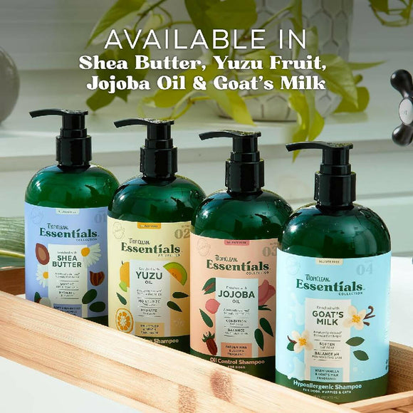 TropiClean Essentials Goat's Milk Shampoo for Dogs Puppies and Cats (16 oz)