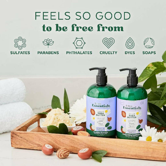 TropiClean Essentials Shea Butter Shampoo for Dogs Puppies & Cats (16 oz)