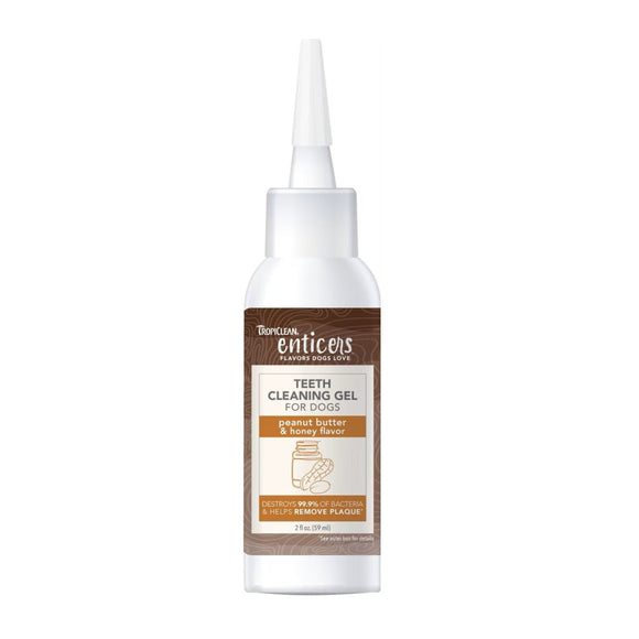 TropiClean Fresh Breath Enticers Peanut Butter & Honey Tartar Control Teeth Clean Gel For Dog (2 oz)
