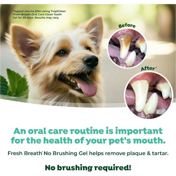 Tropiclean Fresh Breath Oral Gel Canine Peanut Butter (2 oz)