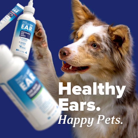TropiClean HomeVet Medicated Dog Ear Infection Drops - Healthy Ears