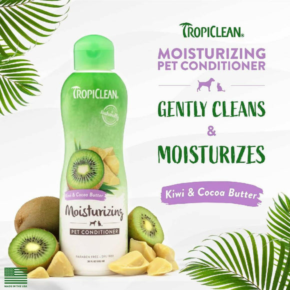 Tropiclean Kiwi * Cocoa Butter Moisturizing Conditioner For Pets (20 oz)