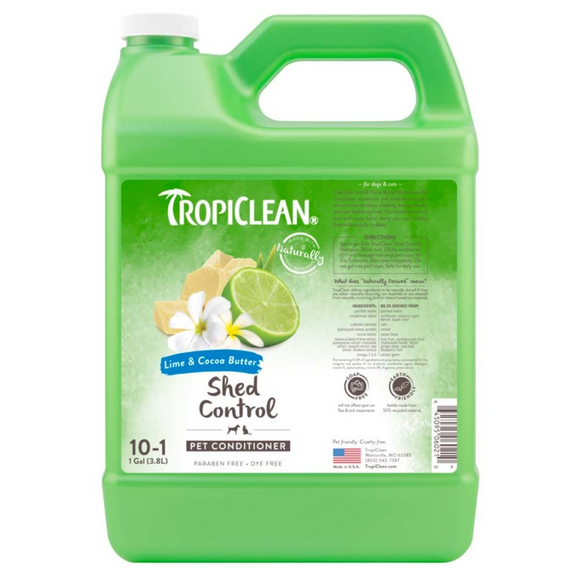 Tropiclean Lime & Cocoa Butter Shed Control Conditioner for Pets - Gallon - Pet Grooming 9