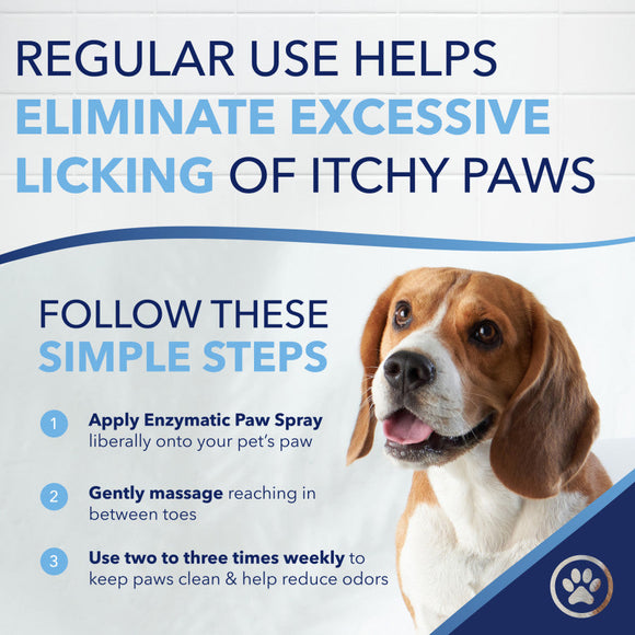 Tropiclean OxyMed Enzymatic Paw Odor & Itch Spray 8-oz - Pet Grooming Supplies 10