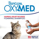 TropiClean OxyMed Hairball Relief No-Rinse Foaming Shampoo for Cats (7.4 oz)
