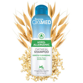 TropiClean OxyMed Hypoallergenic Oatmeal Shampoo for Dogs & Cats
