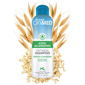 TropiClean OxyMed Hypoallergenic Oatmeal Shampoo for Dogs & Cats