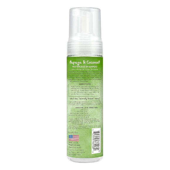 TropiClean Papaya & Coconut Waterless Shampoo For Pets (7.4 oz)