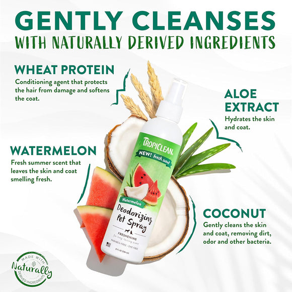TropiClean Watermelon Deodorizing Pet Spray (8 oz)