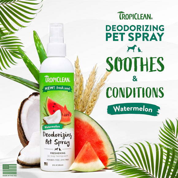 TropiClean Watermelon Deodorizing Pet Spray (8 oz)