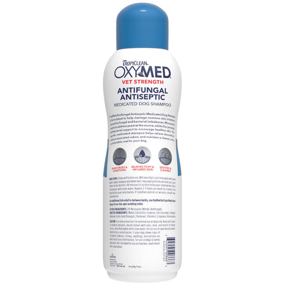 Tropicllean OxyMed Antifungal & Antiseptic Dog Shampoo 20-oz - Pet Grooming Supplies 2