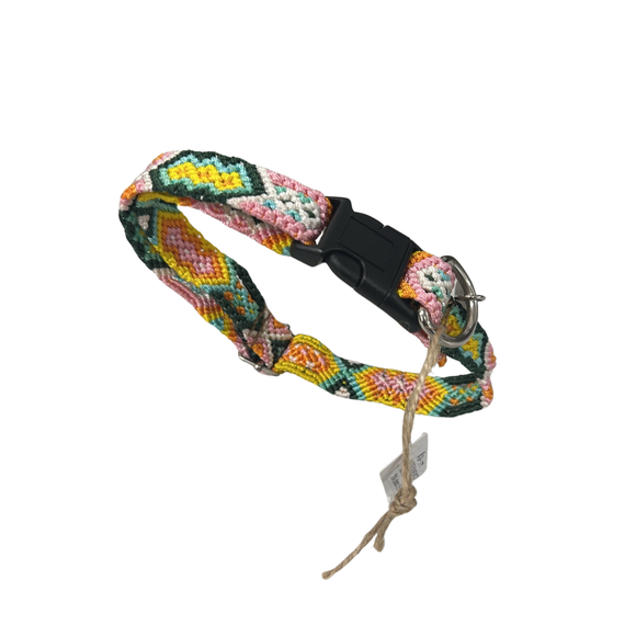 Tulum Handmade Adjustable Quick Release Artesanal Collar Multi-Colors Assorted Colors - Small/Medium - Pet Collars &