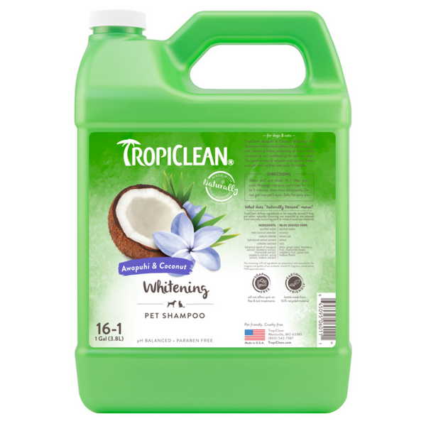 Tropiclean Awapuhi & Coconut Whitening Shampoo for Pets