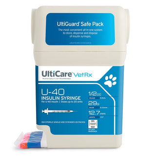 UltiCare VetRx UltiGuard Safe Pack, 0.5 cc, U-40, 29 x 1/2 Syringes
