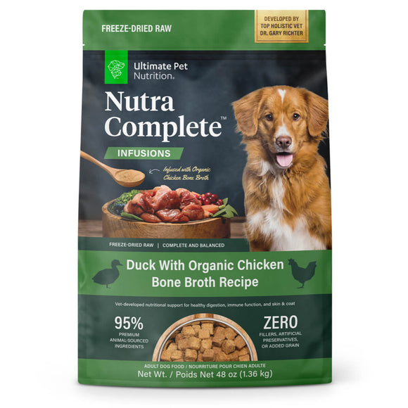 Ultimate Pet Nutrition Duck with Chicken Bone Broth Dog Food - 48oz