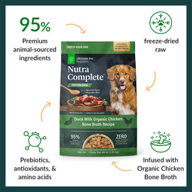 Food features of Ultimate Pet Nutrition Duck with Chicken Bone Broth Dog Food