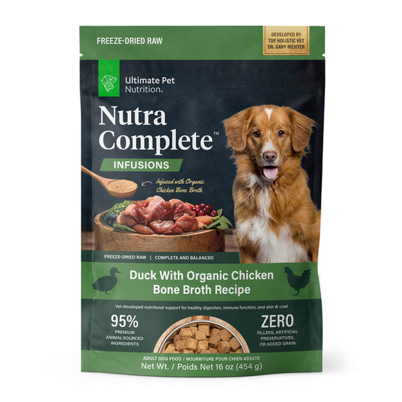 Ultimate Pet Nutrition Duck with Chicken Bone Broth Dog Food - 16oz