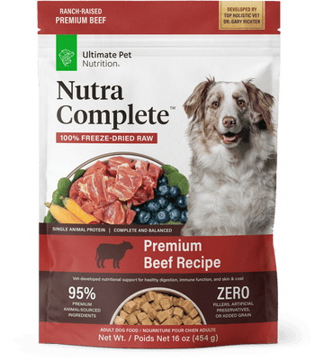 Ultimate Pet Nutrition Nutra Complete Premium Beef Freeze-Dried Raw Dog Food
