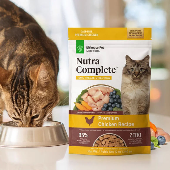 Ultimate Pet Nutrition Nutra Complete Premium Chicken Freeze-Dried Raw Cat Food 12-oz - Cat Food 5