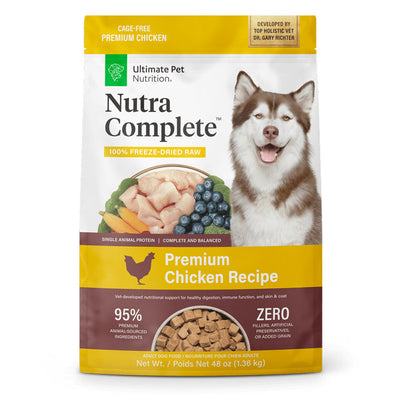Ultimate Pet Nutrition Nutra Complete Premium Chicken Freeze-Dried Raw Dog Food - 48oz
