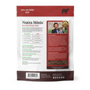 Back label of Ultimate Pet Nutrition Nutra Minis Air-Dried Beef Dog Training Treats, 5-oz