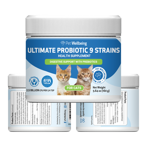 Ultimate Probiotic 9 Strains with Prebiotics for Cats (5.64 oz) - cat Vitamins & Supplements 2