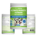 Ultimate Probiotic 9 Strains with Prebiotics for Dogs (11.29 oz) - cat Vitamins & Supplements 1