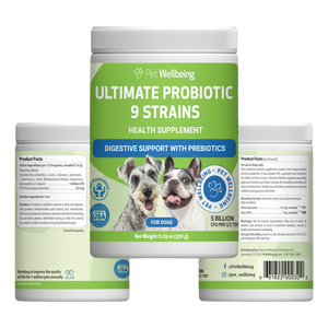 Ultimate Probiotic 9 Strains with Prebiotics for Dogs (11.29 oz) - cat Vitamins & Supplements 1