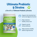 Ultimate Probiotic 9 Strains with Prebiotics for Dogs (11.29 oz) - cat Vitamins & Supplements 6