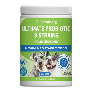 Ultimate Probiotic 9 Strains with Prebiotics for Dogs (11.29 oz) - cat Vitamins & Supplements 1