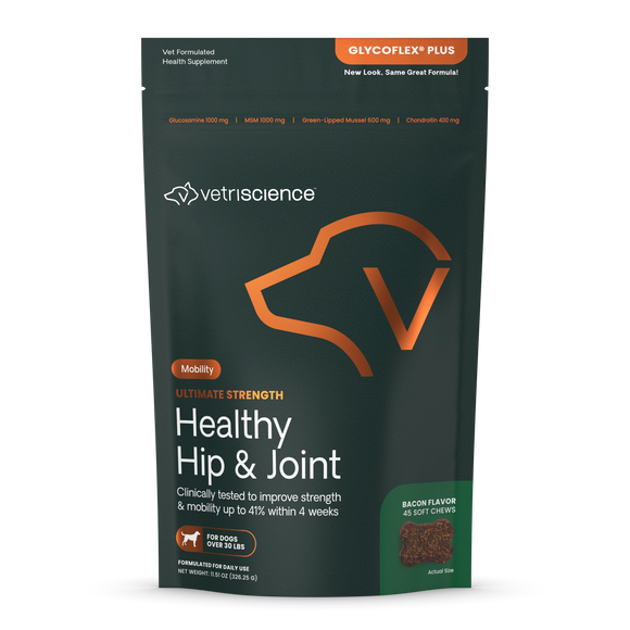 Ultimate Strength Healthy Hip & Joint Chews for Dogs Bacon Flavor - 45 soft chews - Functional Dog Treats 15