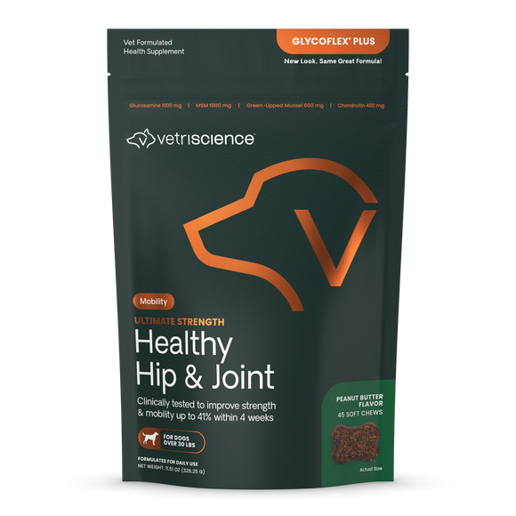 Ultimate Strength Healthy Hip & Joint Chews for Dogs Peanut Butter Flavor - 45 soft chews - Functional Dog Treats 15