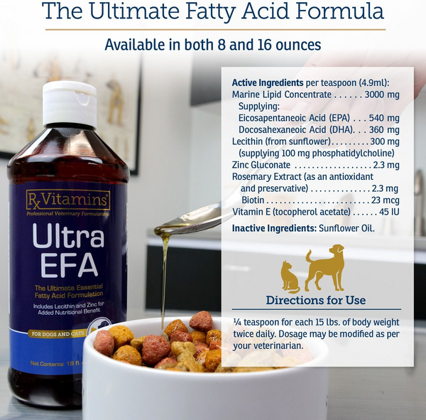 Rx Vitamins Ultra EFA Skin & Coat Supplement for Dogs and Cats