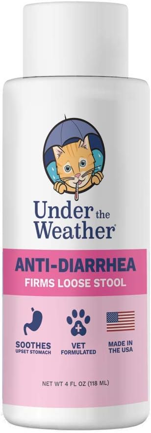Under the Weather Anti-Diarrhea Liquid for Cats 4-oz - Dog & Cat Digestive & Probiotics Supplements 1
