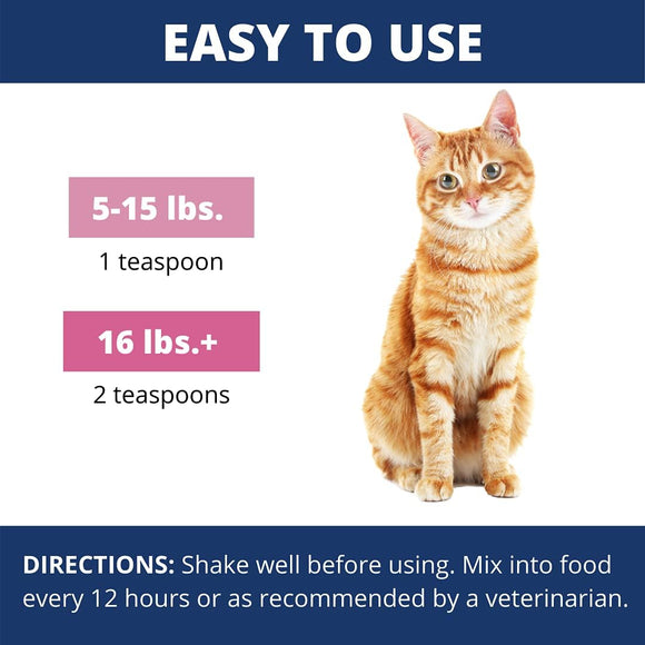 Under the Weather Anti-Diarrhea Liquid for Cats 4-oz - Dog & Cat Digestive & Probiotics Supplements 4
