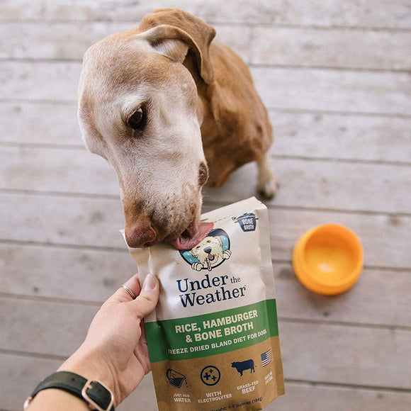 Under the Weather Rice, Hamburger & Bone Broth Freeze Dried Bland Diet for Dogs