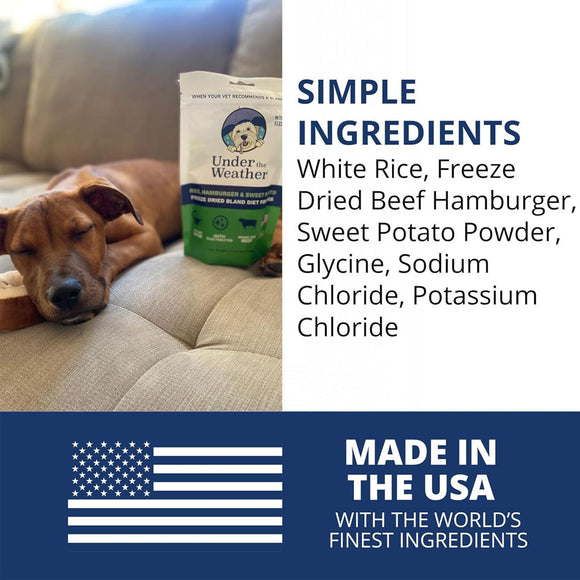 Under the Weather Rice Hamburger & Sweet Potato Freeze Dried Bland Diet for Dogs 6-oz - Freeze-Dried Dog Food 8
