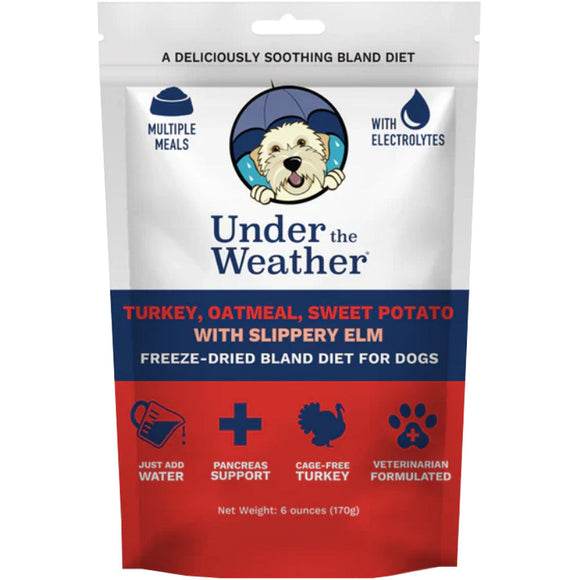 Under the Weather Turkey, Oats, Sweet Potato & Slippery Elm Freeze Dried Bland Diet for Dogs, 6-oz