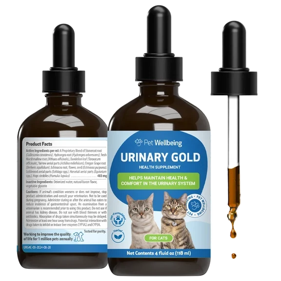 Urinary Gold - for Cat Urinary Tract Health (2 oz) - 4-oz - Cat Vitamins & Supplements 11