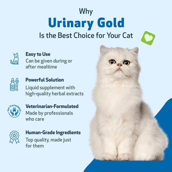 Urinary Gold - for Cat Urinary Tract Health (2 oz) - Cat Vitamins & Supplements 8