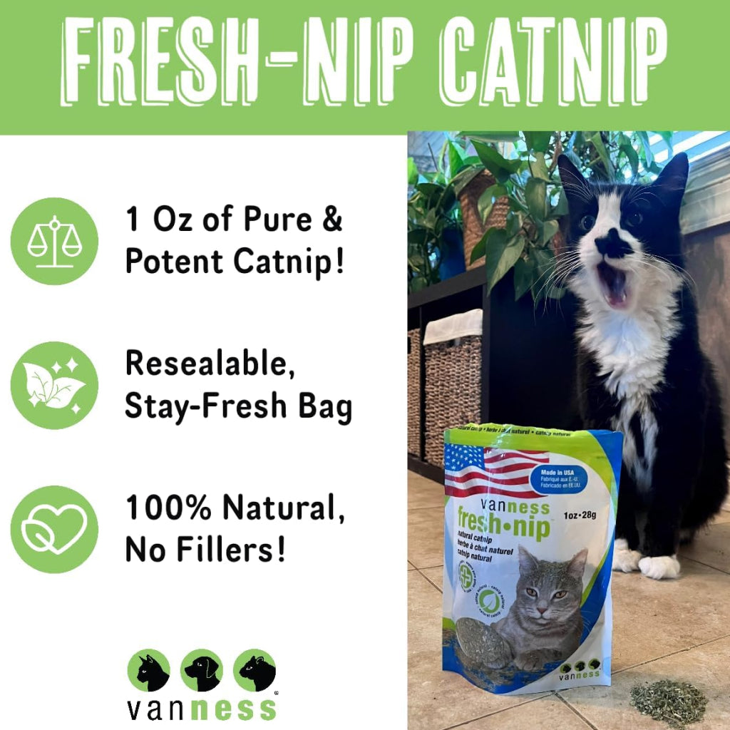 Van Ness Fresh-Nip Organic Catnip – 100% Natural, USA Grown Catnip