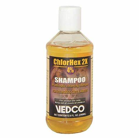 Vedco Chlorhex 2X 4% Shampoo For Dogs Cats & Horses - 8 oz - Pet Shampoo & Conditioner 1