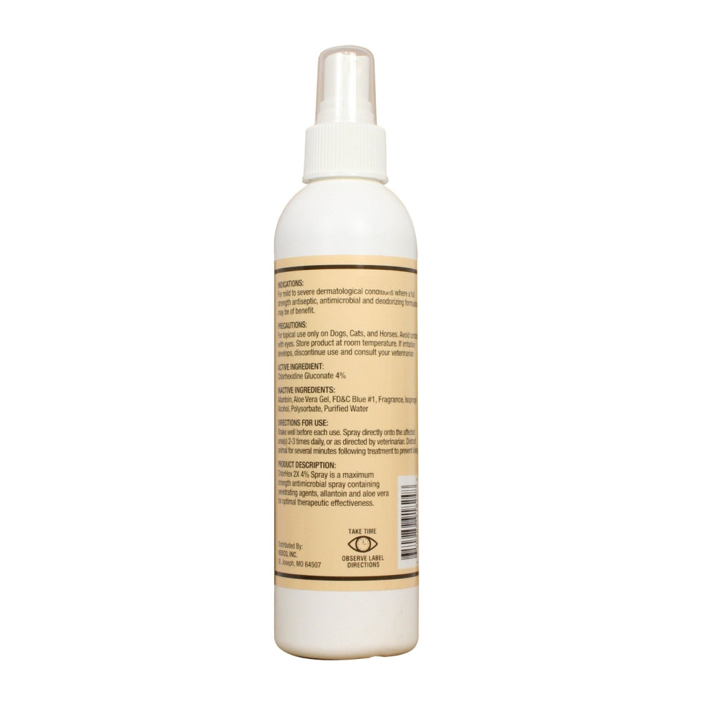 Vedco ChlorHex 2X 4% Spray For Dogs Cats & Horses (8 oz)